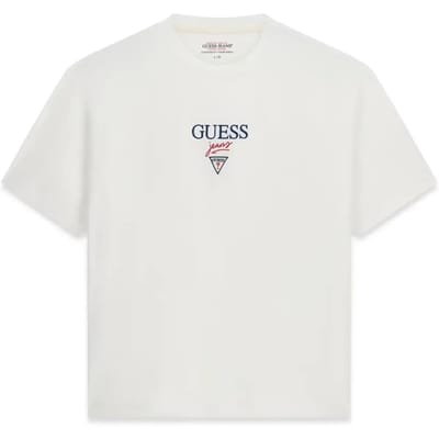 Guess Jeans Baker Logo T-shirt Met Korte Mouwen Wit 2XL Man