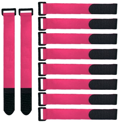 IMstore - Nylon Kabelbinders - Herbruikbare Kabelstrips - Multifunctioneel - Roze - Verstelbare Kabelbinders - Ideaal voor Organisatie - 20 Stuks