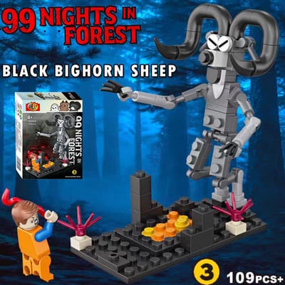 99 Nuits dans la Forêt Figurines Jouet Figurine Bloc de Construction Monstre Cerf Scène de Chasse Blocs Collection Modèle Jouets pour Enfants Cadeau