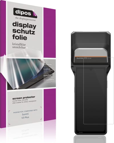 dipos – 4x Beschermfolie geschikt voor Sunmi V3 Plus | Krasbestendige & heldere Screenprotector Ultra-Thin