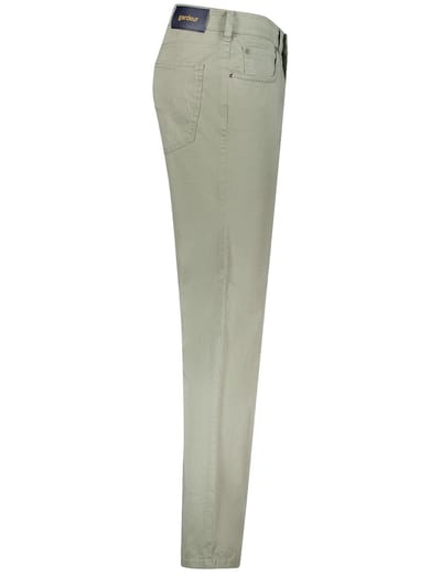 Gardeur Broek Bill Fine Pattern Cotton Comfort Stretch Soft Wash-out Effects Khaki / male