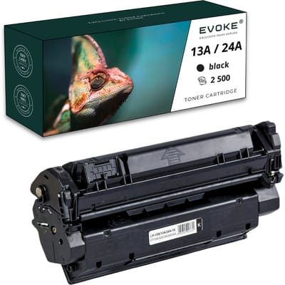 Evoke Compatibele Toner voor Hp Q2613A / Q2624A 13A 24A Zwart 2500 Pagina's Laserjet 1000 1000 W 1005 1200 3300 3310