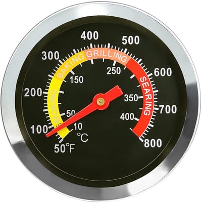 Analoge thermometer in roestvrij staal voor grill en oven