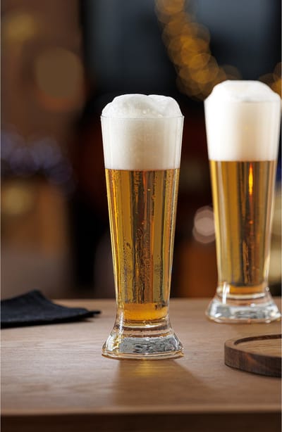 Secret de Gourmet Bierglazen set - pilsglazen fluitje/bierglazen op voet - 8x stuks - glas