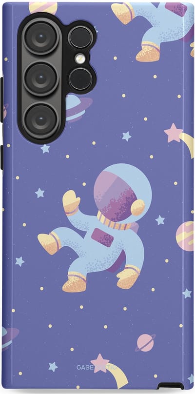 Casetastic Hoesje Geschikt voor Samsung S23 Ultra - Stijlvolle Beschermende Duo-layer Case - Vliegen in de ruimte