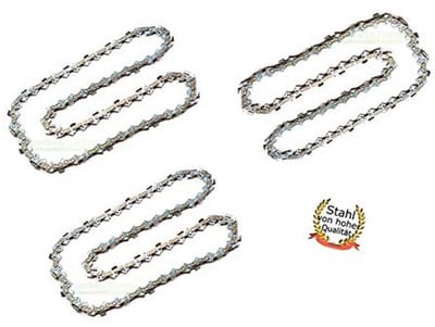 Zaagkettingen 3-Pack - Kettingen Reservekettingen - Kettingzaag Onderhoud - Precisie Geslepen - 40 cm 1.3 mm 3/8" - Metaal