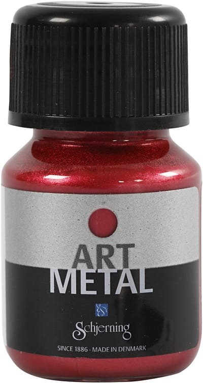 Hobbyverf Metallic, Lava rood(5112), 30 ml/ 1 fles
