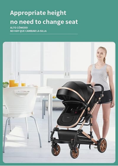 3-in-1 Kinderwagen Trio voor Pasgeborenen - Omkeerbaar en Inklapbaar met Compleet Accessoires