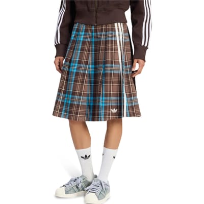 Adidas Pleated Check Skirt Rokken Dames - Multi - Maat S (34-36) - Katoen Jersey