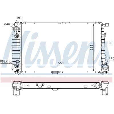 Radiator, motorkoeling NISSENS 60642A
