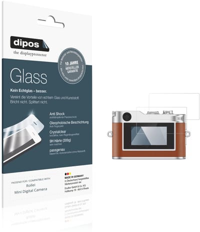 dipos – 2x Pantserfolie geschikt voor Rollei Mini Digital Camera | 9H Screenprotector