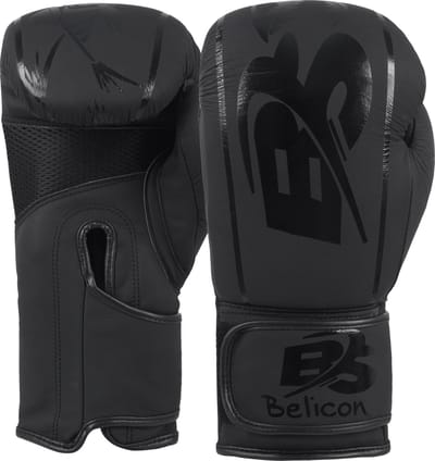 Bokshandschoenen Van Echt Rundleer zwarte kleur - 8 oz - Belicon wears