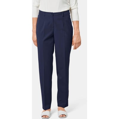 Broek met riemlusjes van onderhoudsvriendelijk materiaal - marine - Gr. 20 van Goldner Fashion