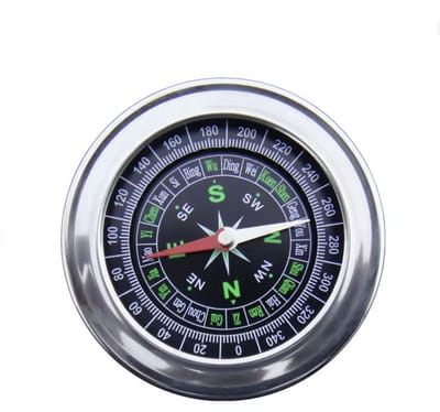 Klein Kompas - Kompasje - 7,5CM - Zilverkleurig - 2 stuks - Compacte richtingwijzer - Survival - Pocketformaat - Kamperen - Gadget - CHPN