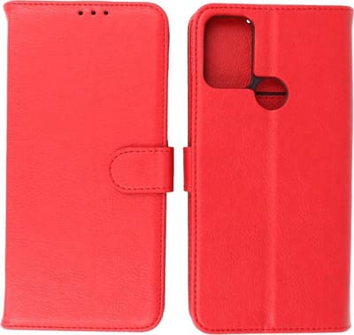 Motorola Moto G50 5G Hoesje - Book Case Telefoonhoesje - Kaarthouder Portemonnee Hoesje - Wallet Case - Rood