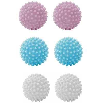 6x Droogballen voor Wasdroger – PVC Wasdroger Ballen Herbruikbaar – Verkort Droogtijd, Maakt Kleding Zachter, Vermindert Kreukels & Statische Lading – Voor Alle Textiel
