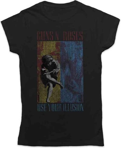 Guns N' Roses Dames Tshirt -L- Use Your Illusion Zwart