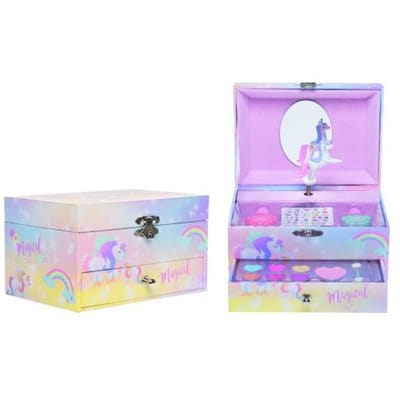 Unicorn Cosmetica muziekdoos Opmaken en sieraden