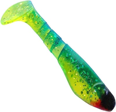 Rubberen Vis Lures - Zacht Kunstaas - Vissen Op Roofvis - Agressieve Loopactie - 6.3 cm 5 Stuks - Groen UV