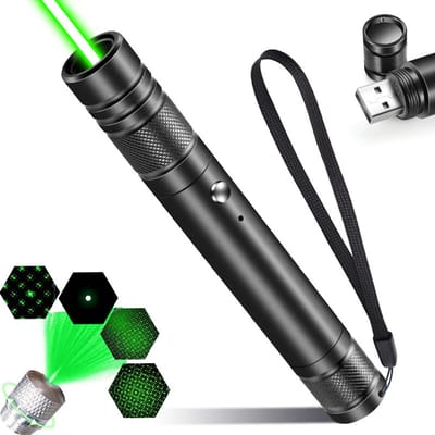 QTTVBTNA -Oplaadbare USB Zaklamp – Kleine Krachtige Handlamp met 4 Lichtmodi, Groen