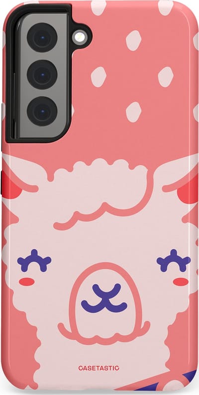 Casetastic Hoesje Geschikt voor Samsung S22 - Stijlvolle Beschermende Duo-layer Case - Lama beat