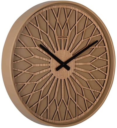 Karlsson Wandklok Girasol - Mokka - Ø40.6cm - Wandklok Modern