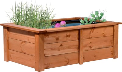 Florixa® Vijverbak - Voorgevormde Vijver - Vijverbakken - Bruin - 120cm x 72cm x 42cm