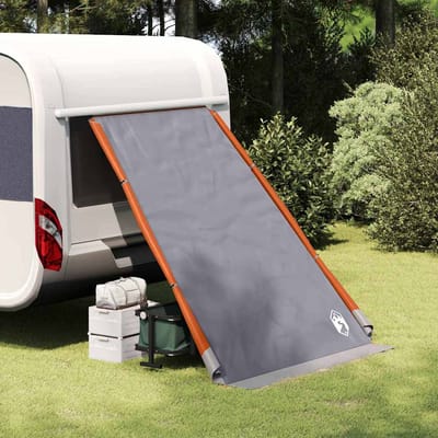 vidaXL - Achterkleptent - Grijs - en - Oranje - 140/190 - x - 150 - x - 185 - cm - taft
