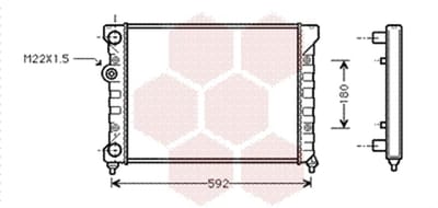 Van Wezel - RADIATOR VOOR VW GOLF III 1991-1997 6N0121253J