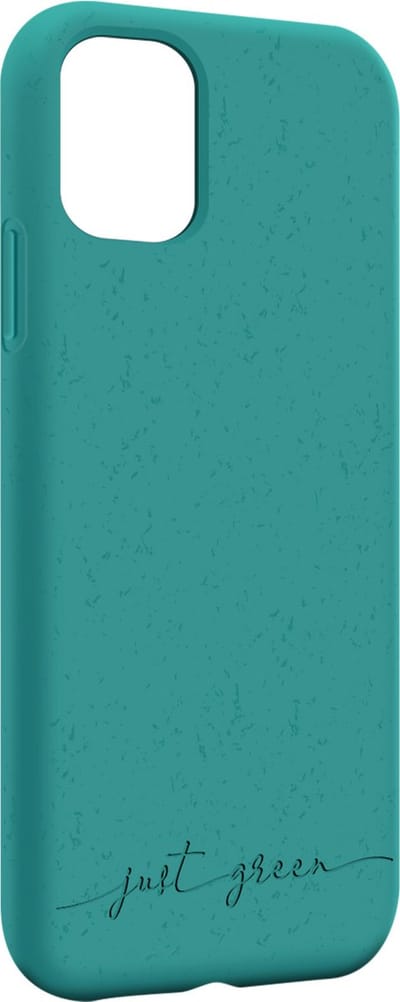 JUST GREEN, Hoesje geschikt voor iPhone 11 - Natura Recyclebaar, Blauw