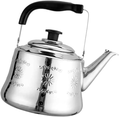 Gekookte Water Ketel - Kookketel Thee - Water Koken - Fluit bij Kookpunt - 4 Liter - Zilver