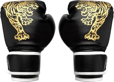 Boxing Gloves voor Kinderen - Jongens - Meisjes - Tieners 5-12 Jaar - Zwarte Trainingshandschoenen voor Punching Bag - Kickboxing - Muay Thai