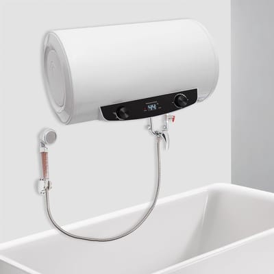 Elektrische boiler - Warmwaterapparaat - Douche en keuken - Inclusief douche en kraan - 30 liter - Wit