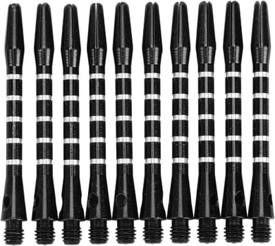 Aluminium Legering Darts Vervangingset voor Darts Spelers - 10 Stuks, Zwart, Lichtgewicht en Duurzaam