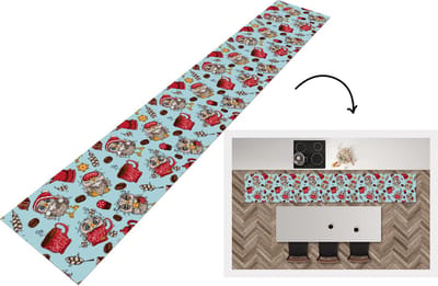 Keukenloper - Loper keuken - Patronen - Uil - Ontbijt - 300x50 cm - Keukenloper vinyl