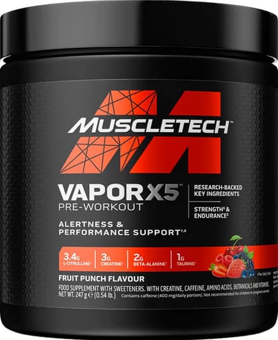 Muscletech Vapor X5 EU (30 Serv) Fruit Punch - Pre-Workout - Pre-Workout Booster