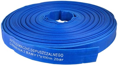 GEKO PVC layflat slang - 26 mm diameter - 100 m lengte - 2 bar druk - Flexibel rubber materiaal