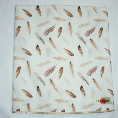 Oogappel Veren Goud Ledikantlaken 120x150 cm-Offwhite-Bruin