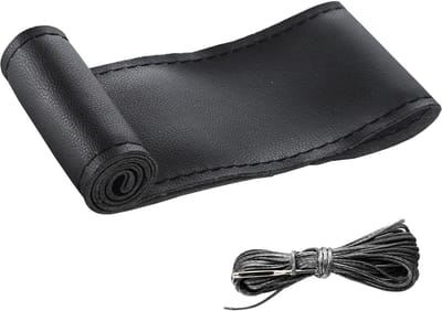 Dailygoods- Stuurhoes Universeel - PU Leder - Microvezel-Leer - DIY Naaien - Geschikt voor Sturen 37-38 cm - Voor Alle Seizoenen - Stuurcover