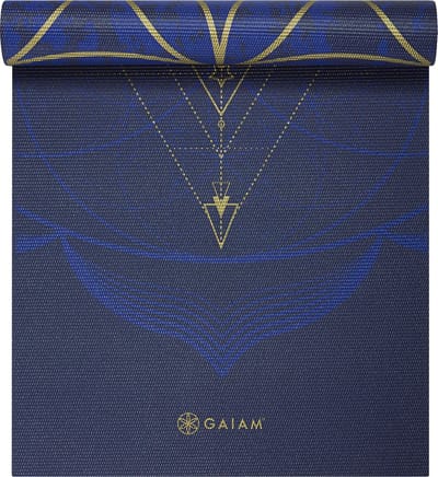 Gaiam Reversible Sun & Moon Yoga Mat - Blauw - 173 X 61 X 0.6 Cm