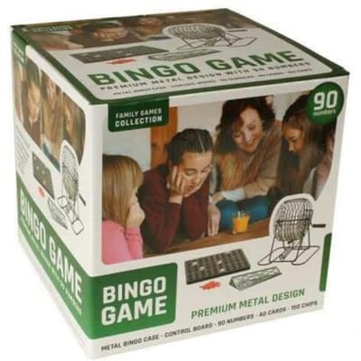 Bingo spel zwart/wit complete set 21 cm nummers 1-75 - Bingospel - Bingo spellen - Bingomolen met bingokaarten - Bingo spelen
