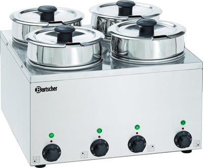 Bain Marie Hotpot - Elektrisch - 4x 3,5 Liter - Bartscher 608035 - Horeca & Professioneel