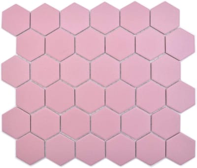 Mozaïek Tegels - Keramische Wandtegels - Badkamer Decoratie - Antislip Afwerking - 6mm Dikte - Oud Roze