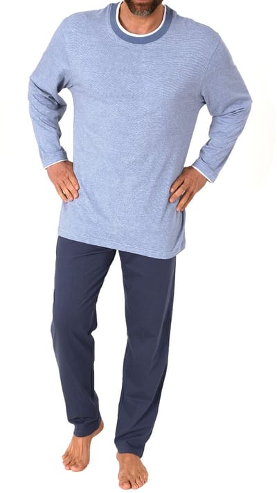 Loungewear heren pyjama met lange mouwen in een chille look - ook in oversized