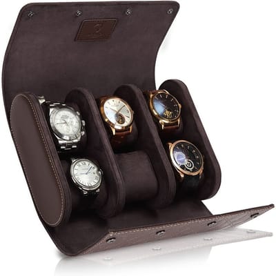 Modalo - 310691 - Uhrenrolle voor 6 Horloges - mahonie-bruin - Optimus