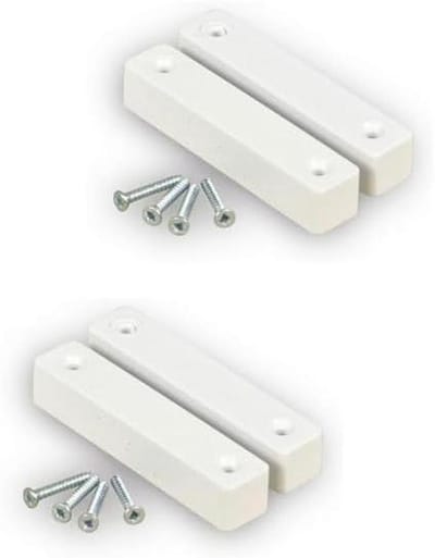 Inbraakalarm Deurcontact - Raamdetector Set - Beveiliging Huis - Bedrade Detectie - 2 Stuks - Wit