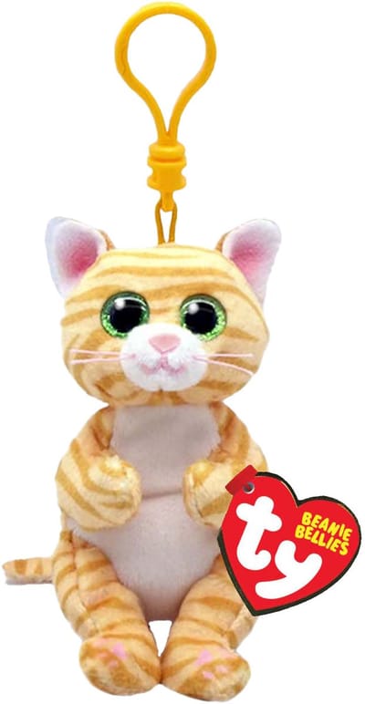 TY Beanie Babies Bellies Clip Knuffel Kat Mango 10 cm