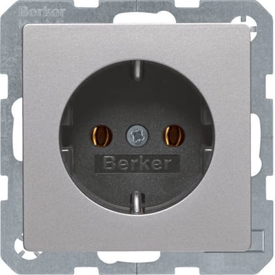 Hager Berker Q.1/Q.3 Wandcontactdoos (WCD-schakelmateriaal) (Europese Stekkerdoos) - 47436084