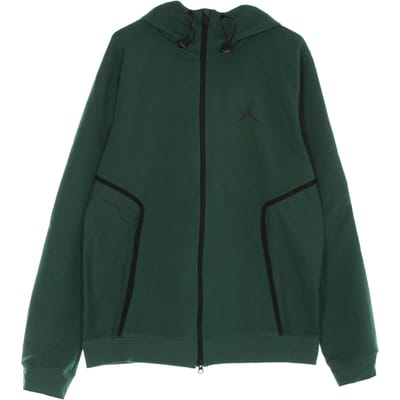 Lichtgewicht herenhoodie met rits, Dri Fit Air Statement fleece-hoodie met volledige ritssluiting, Carbon Heather/zwart