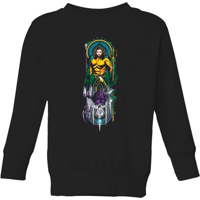 Aquaman and Ocean Master kindertrui - Zwart - 110/116 (5-6 jaar)